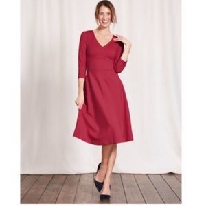 Boden Bryony pink/coral ponte 3/4 sleeve dress 8R